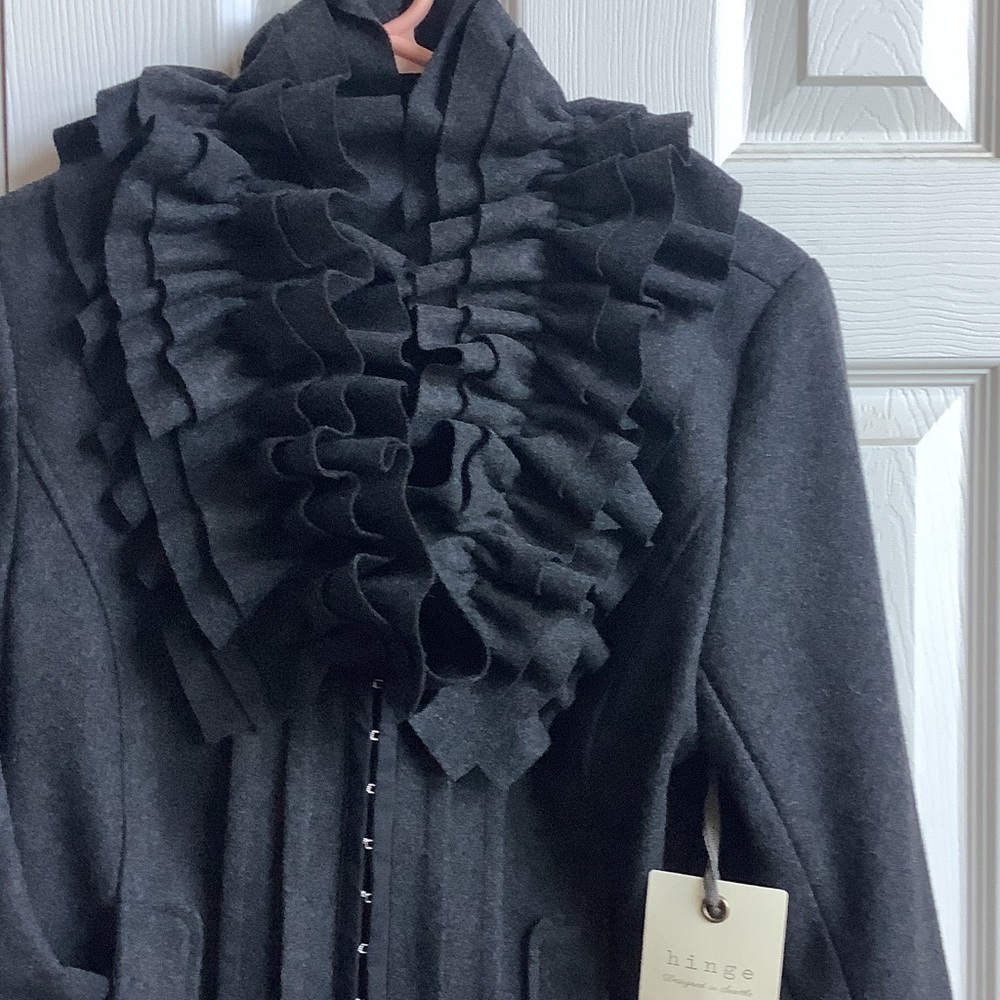Hinge Black Ruffled Jacket - Picture 2 of 8